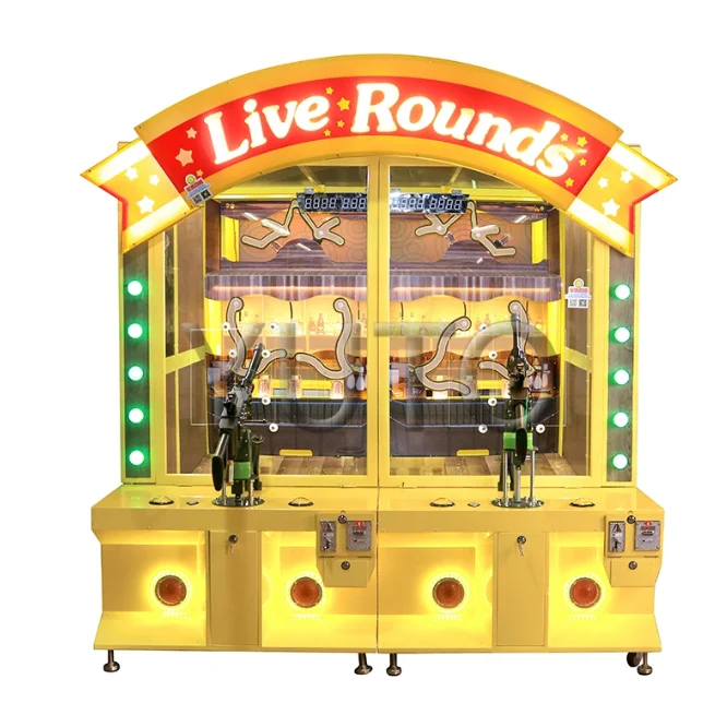Hot Selling Coin Operated Indoor Amusement  Arcade Real Ball Carnival 2 people Shooting Game Machine For Amusement Park For Sale
