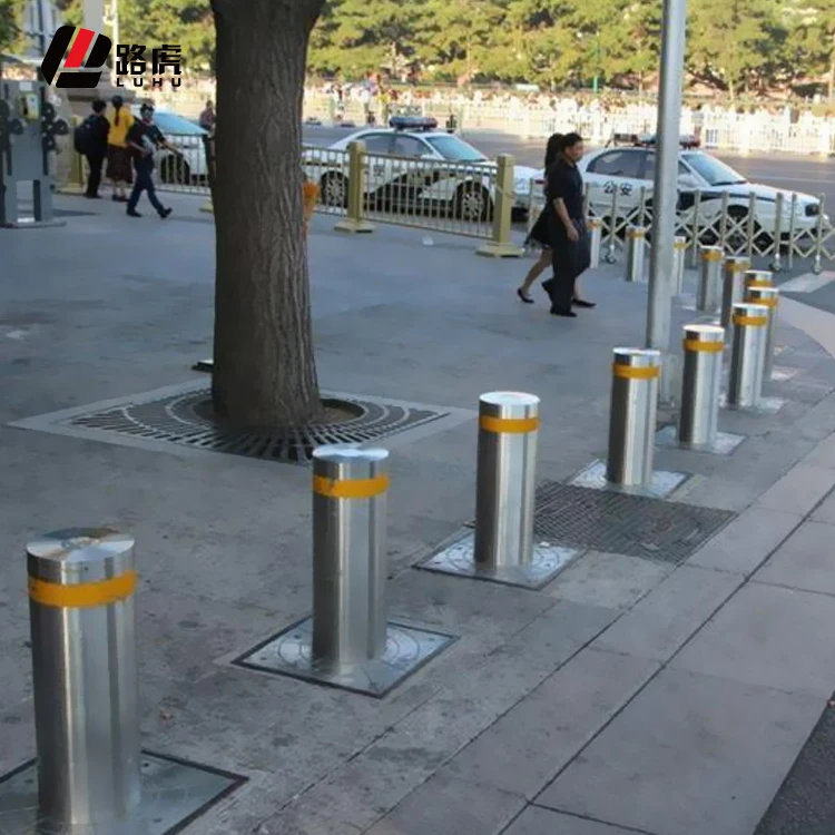 Warning Post delineator 160x500x2.0mm Flat cover stainless steel Safety Bollard Traffic Warning Post