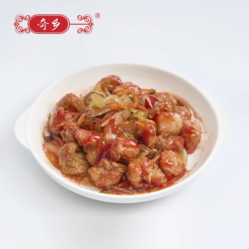 Frozen fast food ready to cook new dishes Instant Food For gum man high certificated HACCP Five Willow Sweet and Sour Meat