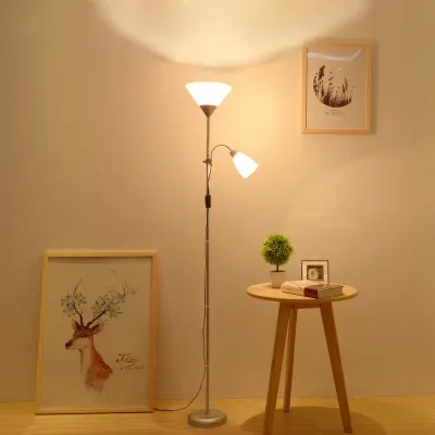 E27 base creative simple floor lamp adjustable iron living room study LED reading floor lamp