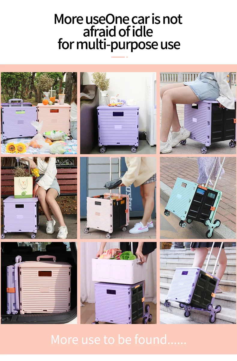 Baoyu Quick Cart Trolley Folding Climbing Stairs Cart Bags Foldable Heavy Duty Trolley