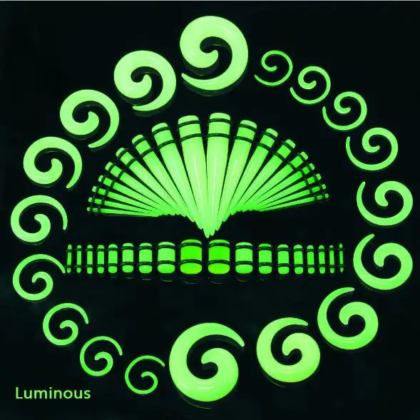 14G/00G 54 pack acrylic plug flesh tunnel earrings wholesale ear plugs jewelry