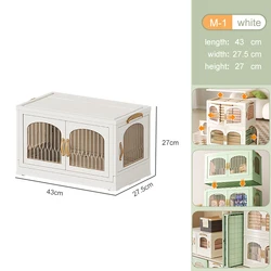 China Factory OEM Online Shopping Magnet Three Door Open Collapsible Foldable Plastic Storage Boxes With Wheels