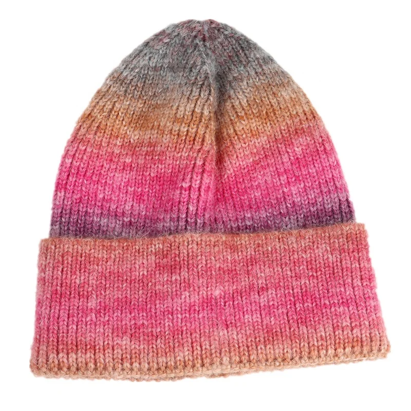 Wholesale Oem Custom Logo Unisex Acrylic Jacquard Winter Hat Women Kids Warm Ski Cap All Over Print Jacquard Knitted Beanie