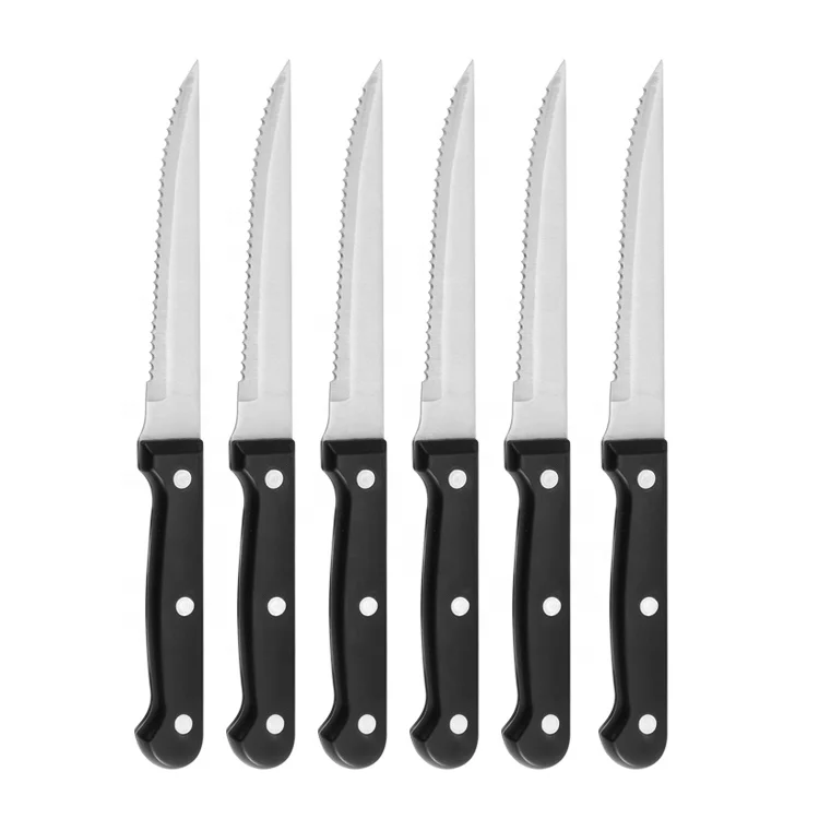 6 pcs Serrated Steak Knife Stainless Steel steak knives set restaurant knife