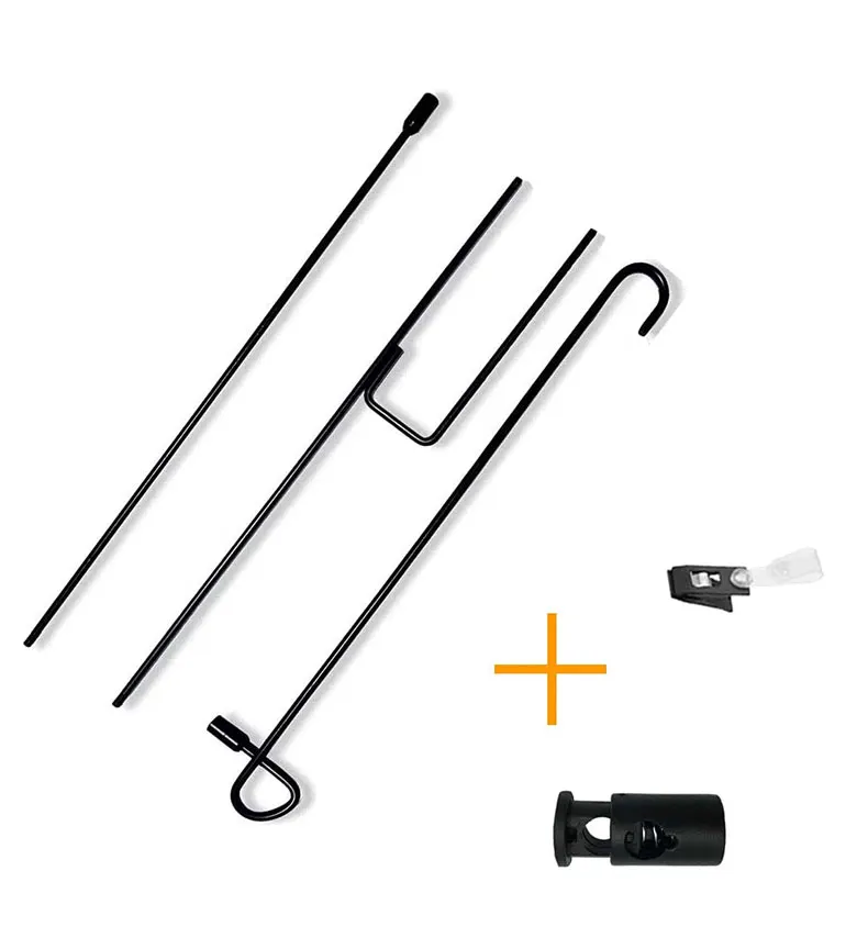 High quality waterproof black metal outdoor yard lawn garden flagpole