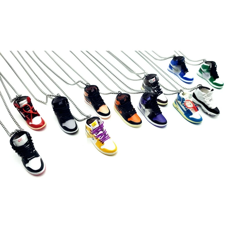 Wholesale basketball sports pvc 3d Mini Shoes Sneaker Keychain