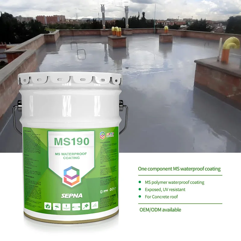 SEPNA One component liquid modified silicone sealant coatings for roof