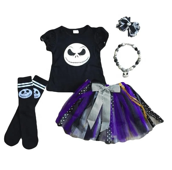 2020 baby girls  Fall winter Halloween Jack Skeleton set