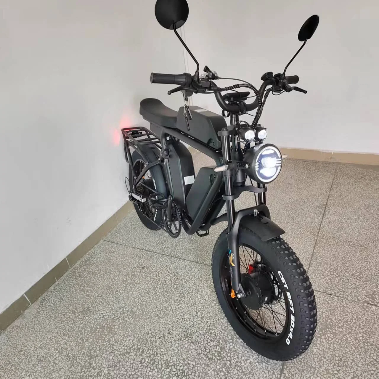 Электрический велосипед с двойным двигателем 52 в 2000 Вт тройная батарея 66 Ач полная подвеска масляный тормоз быстрый большой радиус действия толстые шины