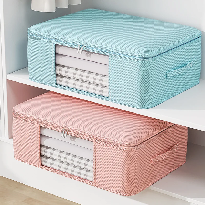 Customized Foldable Under-Bed Storage Bags Cloth Quilt Organizer Containers Clothes Comforters Blankets-Fabric Wardrobe Storage