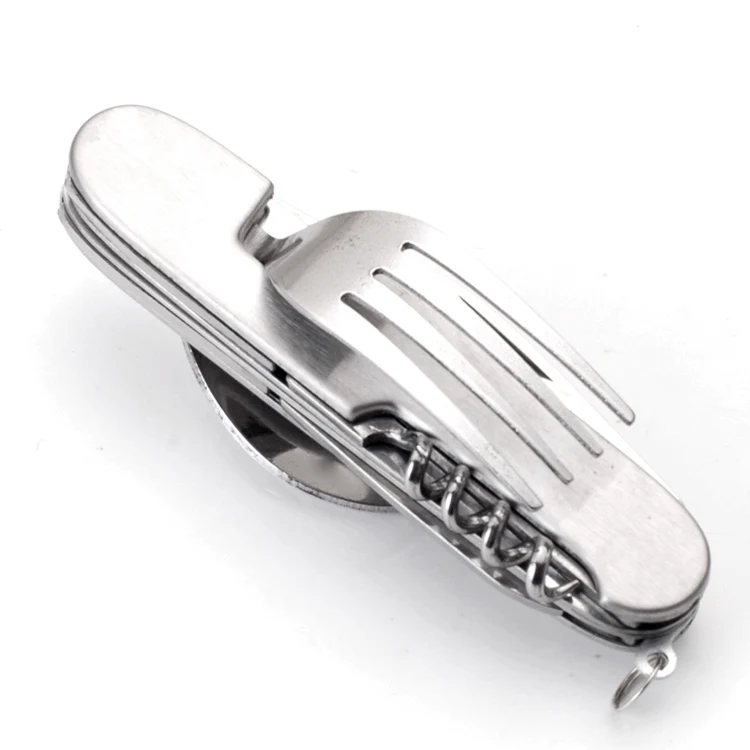 
High Quality Custom White Stainless Steel Fork Spoon Creative Multifunctional Fork Spoon 