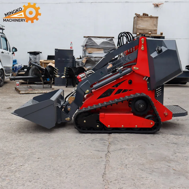 Small Skid Steer Smallest stand on track mini skid steer loader