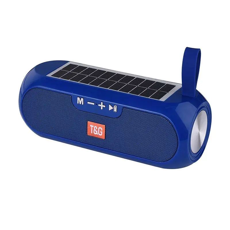 
2020 New TG182 Portable Solar Speaker TF AUX USB MP3 Player Stereo Blue tooth Speaker 