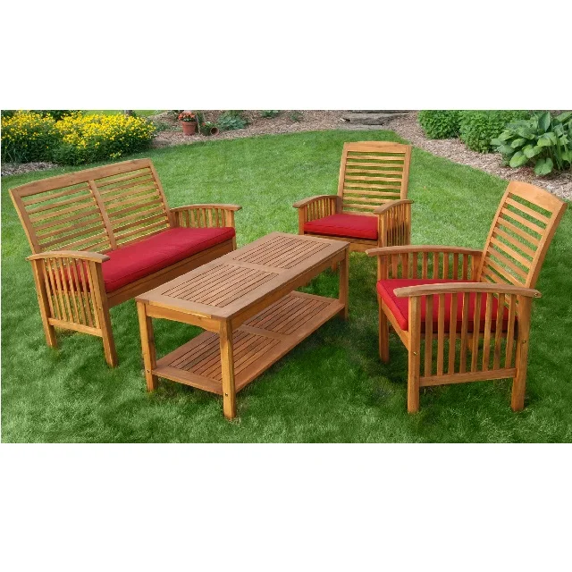 Outside Home Garden Decoration modern banquet outdoor garden wood chairs dining table set Chew Taxap Price Low Tax
