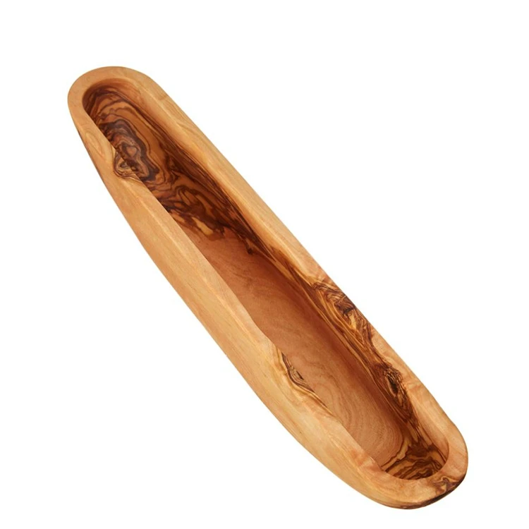 Olive Boat Serving Tray Olive Wood Canoe Handcrafted from Mature Olive Trees wooden boat tray