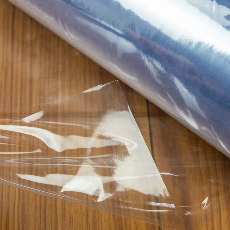 High Quality Soft PVC Stretch Film Roll Moisture Proof Glossy Plastic Sheet for Household Products for Covering