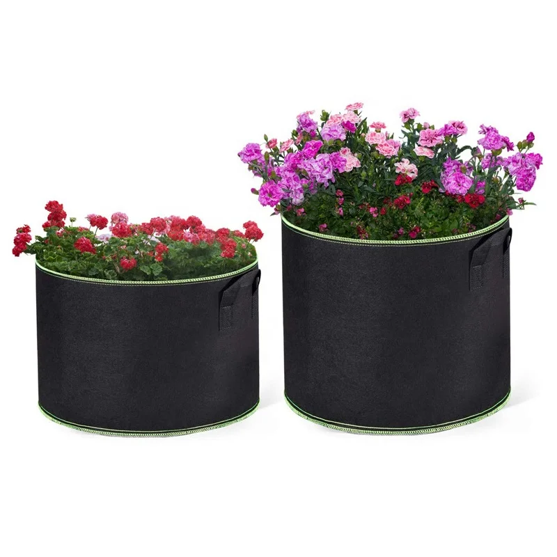 3 5 7 10 15 20 25 30 100 Gallon Non Woven Planter Grow Bags Aeration Fabric Pots Garden felt grow bags