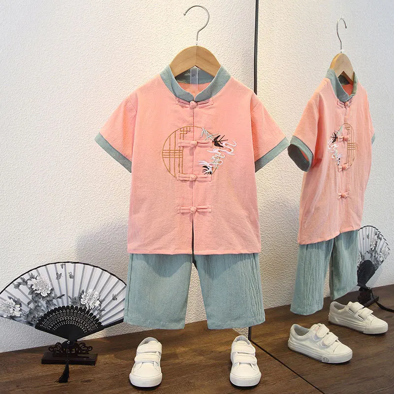 Chinese Traditional Clothing for Kids New Year Costumes Tang Suit Children Spring Festival Sets Factory