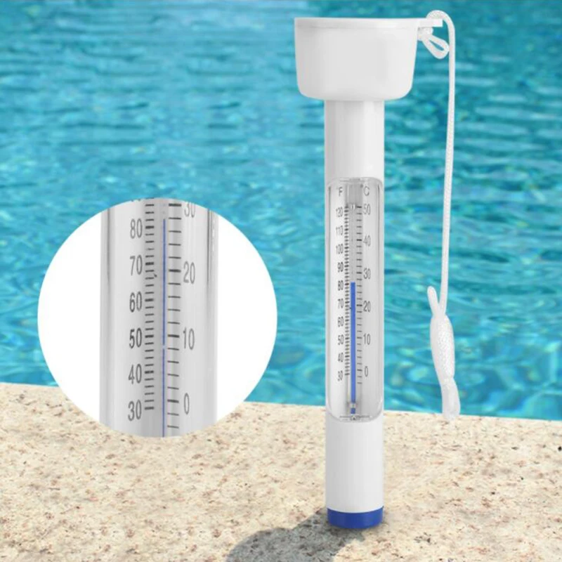 Swimming Pool Accessories Deluxe Pool Floating Thermometer with String Attachment