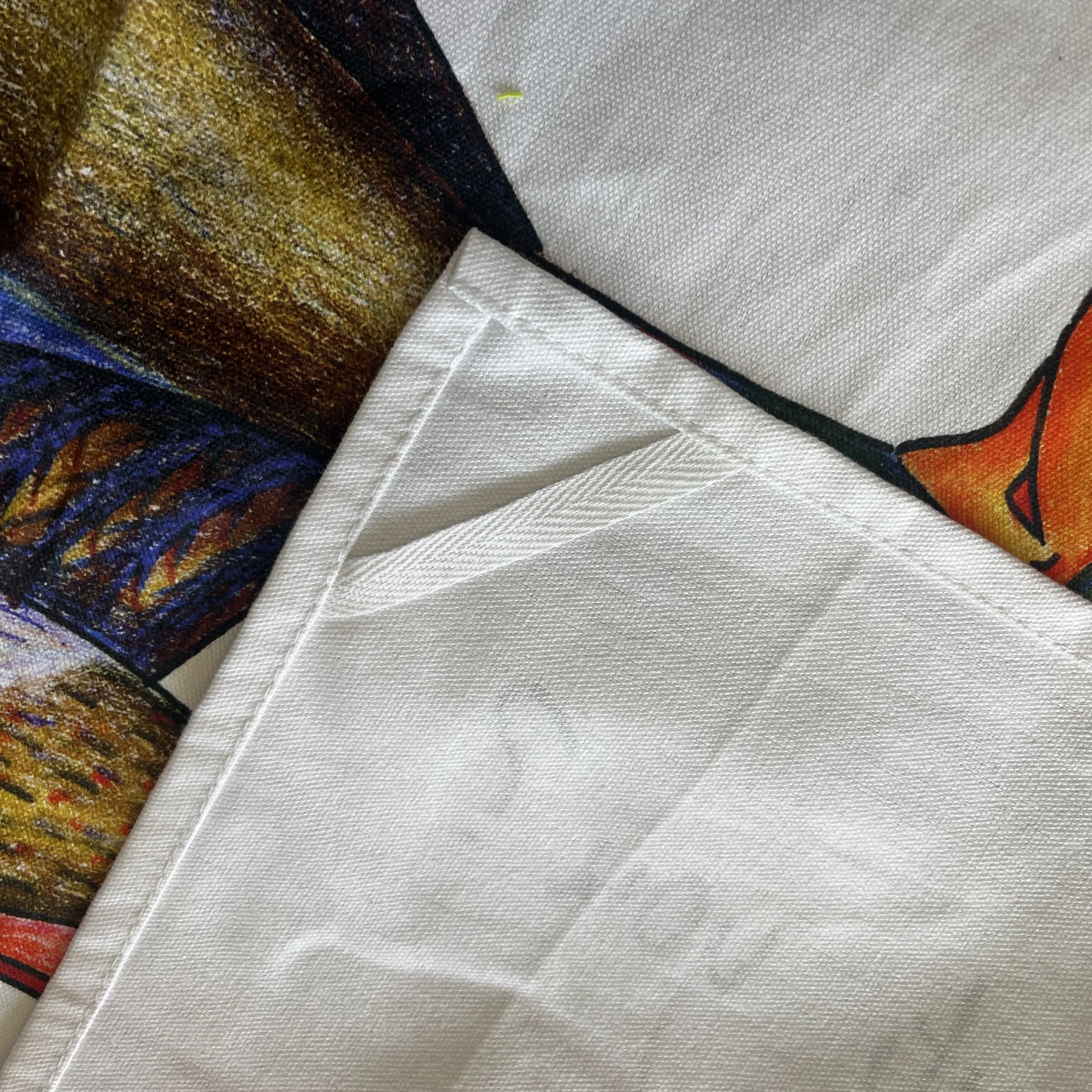 Decorative plain weave cotton kitchen towel hand drying tea towel with hanging loop