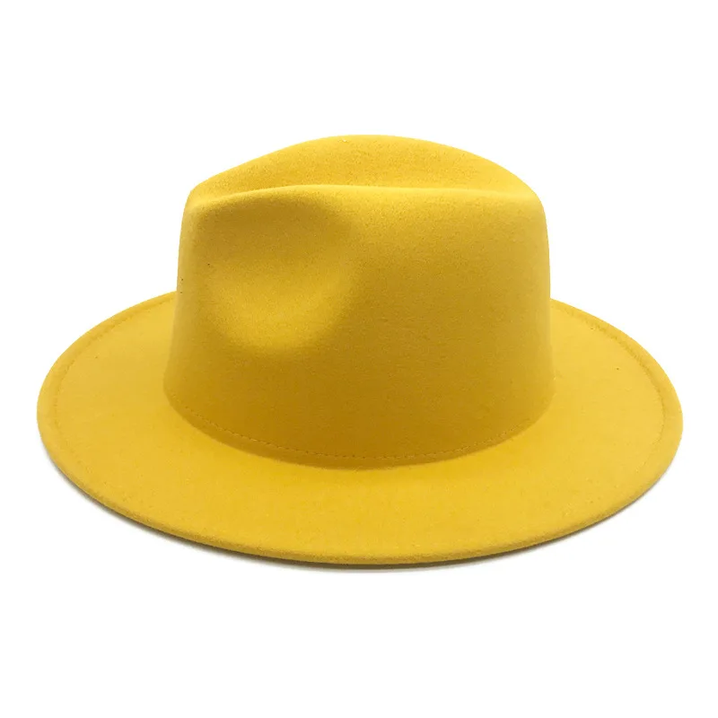 Wholesale Fall and Winter high quality 54 cm small size  two tone jazz fedora hats for kids