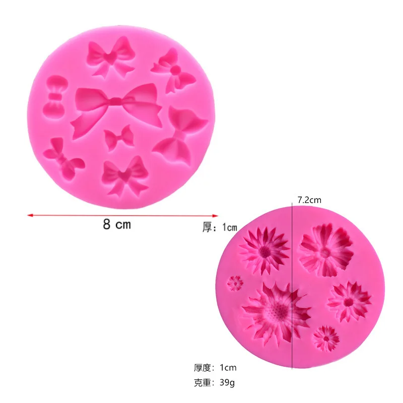 Reusable Silicone Sunflower Butterfly Mold Disposable Chocolate Sugarcraft Baking Tool for DIY Cake Decoration