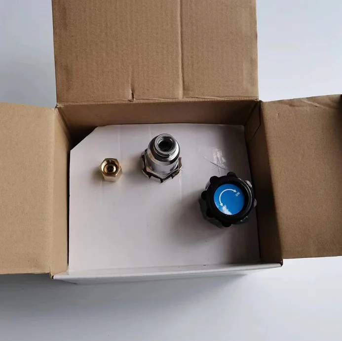 Brass Safety Valve Cylinders Pressure Relief Valve O2 Safety Valve with gauge