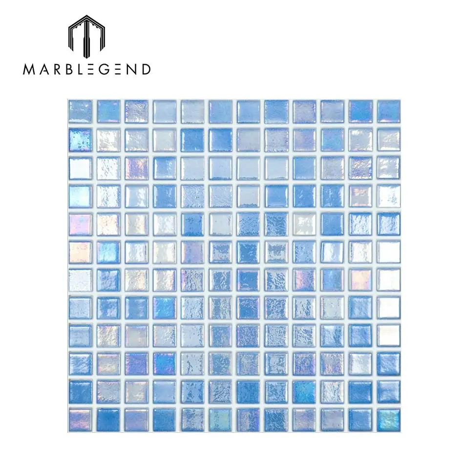 PFM high quality decorative cheap price blue mosaic swimming pool tile
