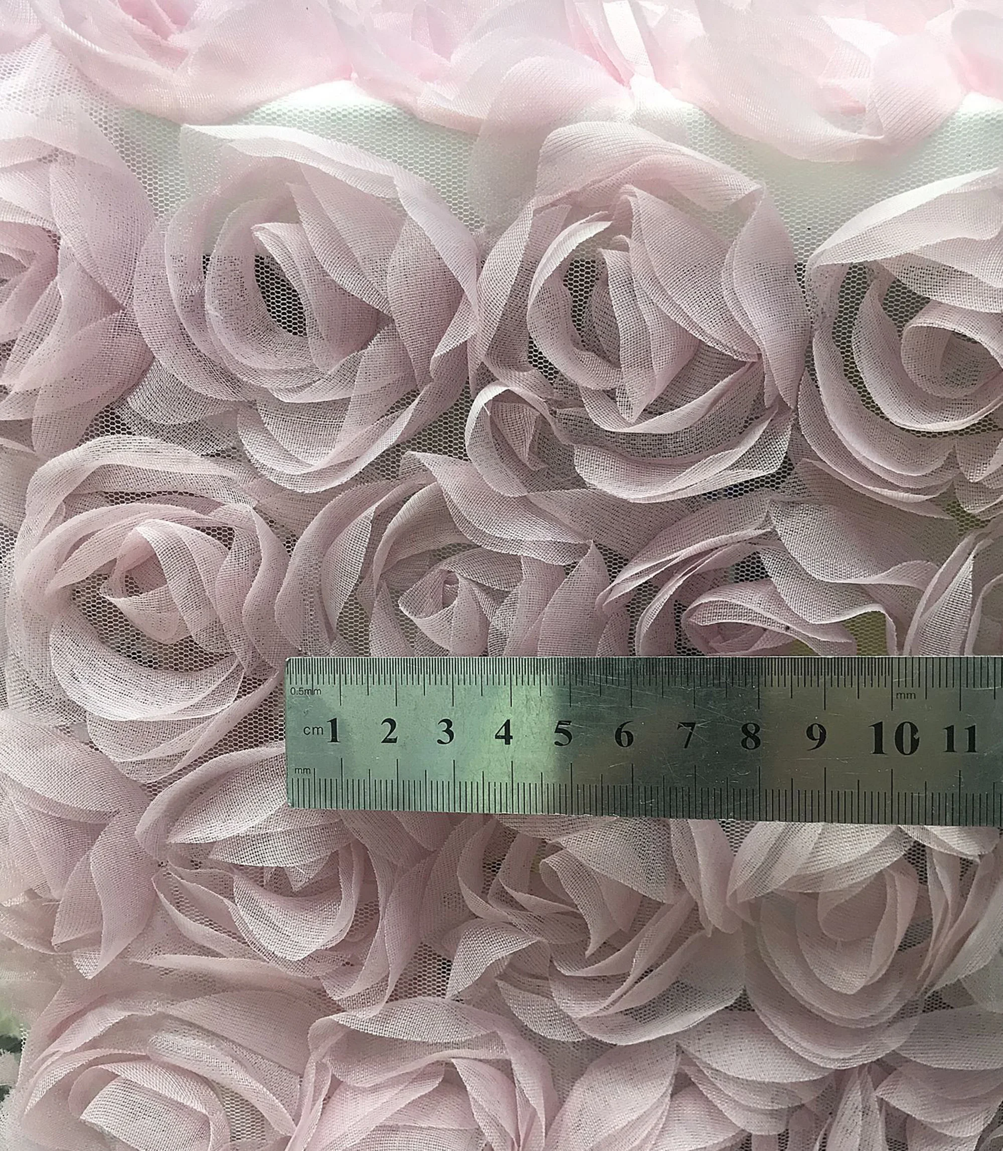 Rose Tulle Net Haute Ruffles Cake Dress Fancy Mesh Net lace fabric