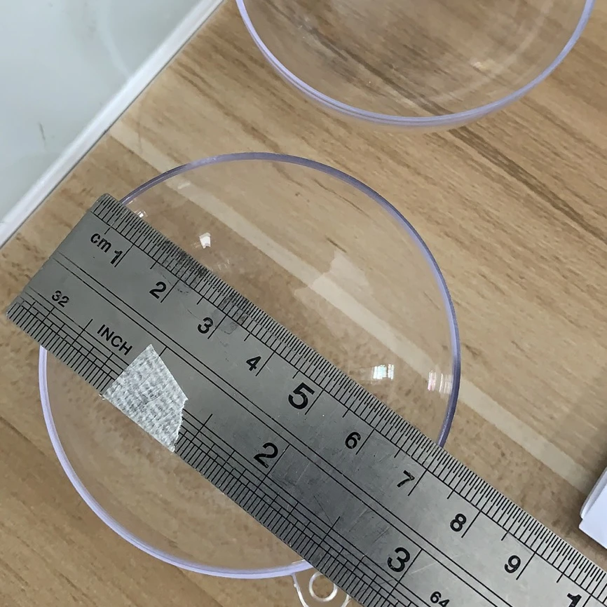 
High Quality Clear Transparent Hanging Openable Christmas Acrylic Hollow Ball 