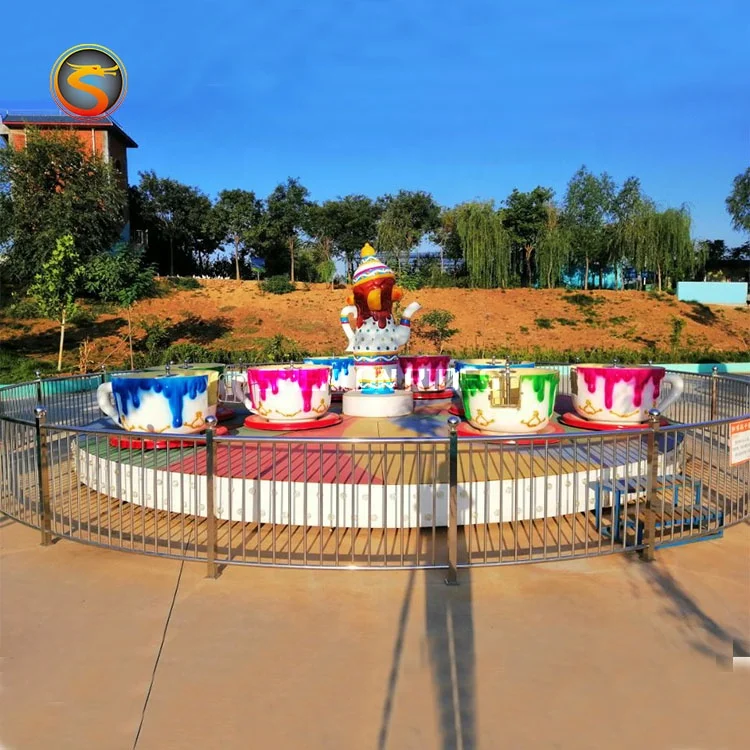 Outdoor amusement rides tea coffee cup rides children favorite portable amusement ride for sale