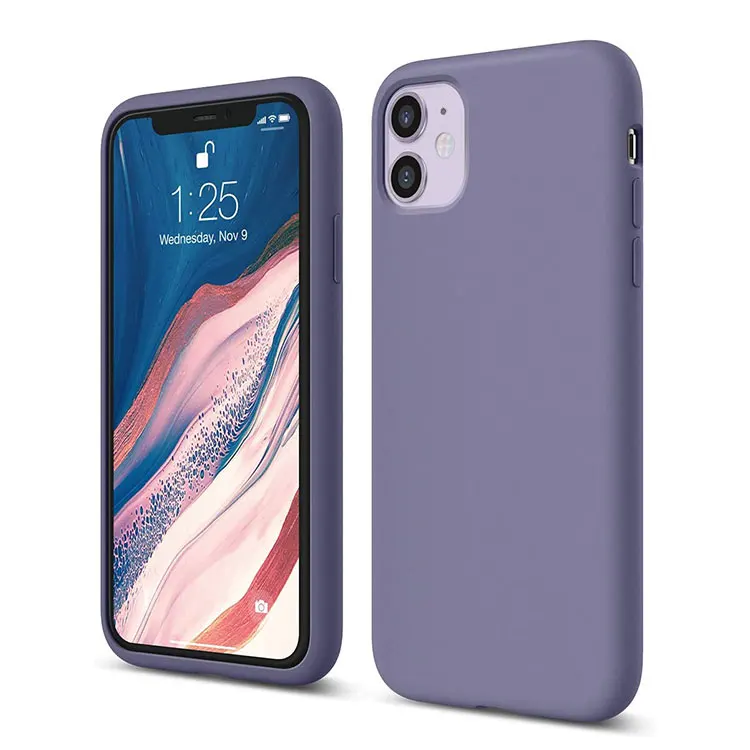 Free Shipping  Hot Sale Solid Color Case Gel Rubber Shockproof Cover Case Liquid Silicone Case for iPhone 11 11Pro 11Pro Max