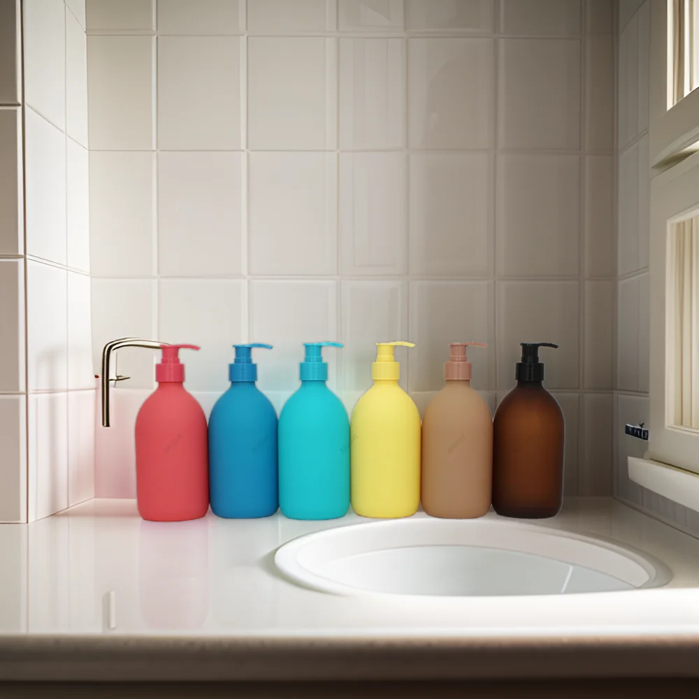 Factory Plastic Empty Bottles Colourful Squeeze Travel Containers with Pump Refillable Container Travel Body Lotion Bottle