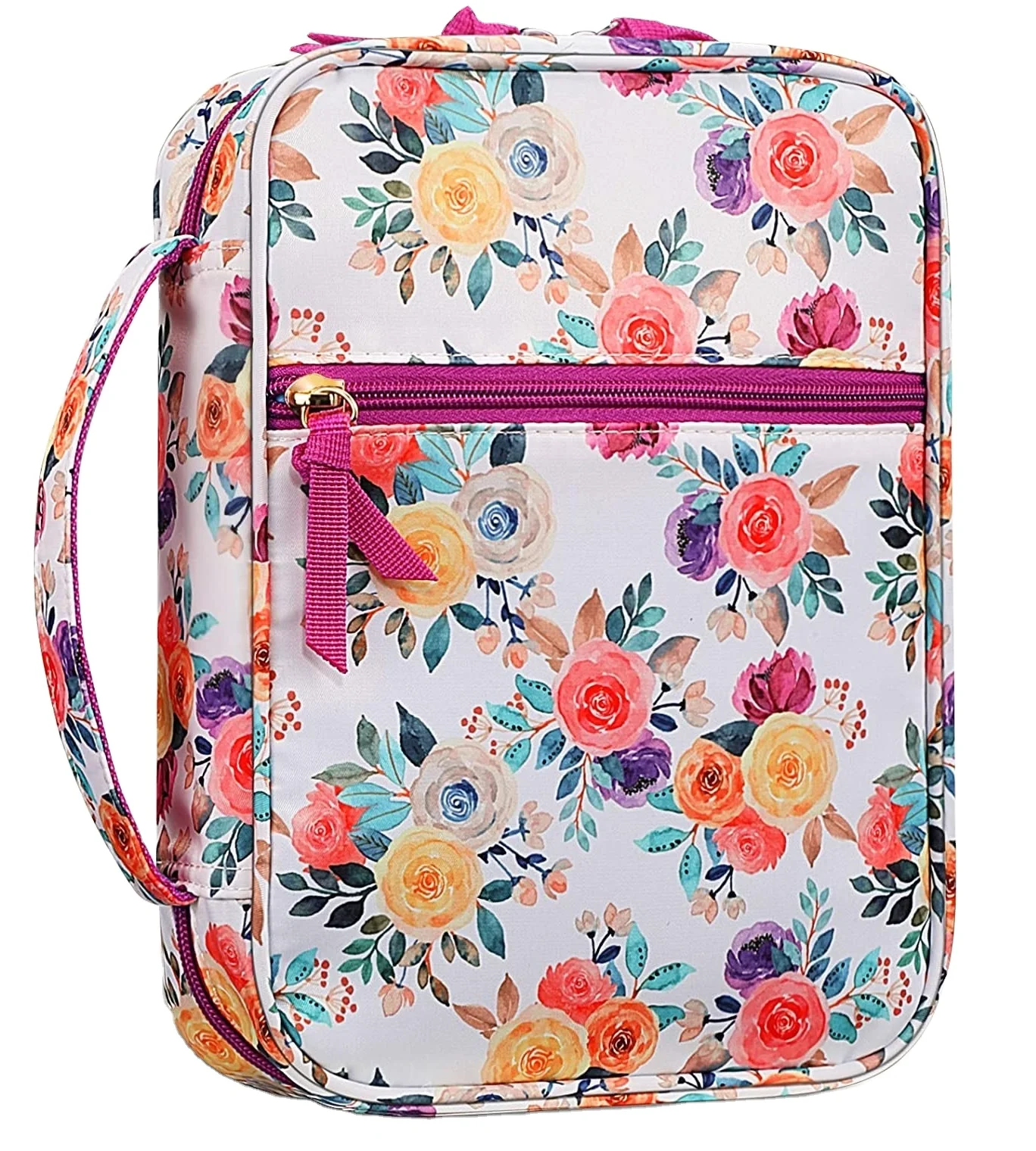 Free Sample Customized Wholesale Large Bible Covers Christian Art Gifts Carrying Book Case Church Bag with Pen Slots and