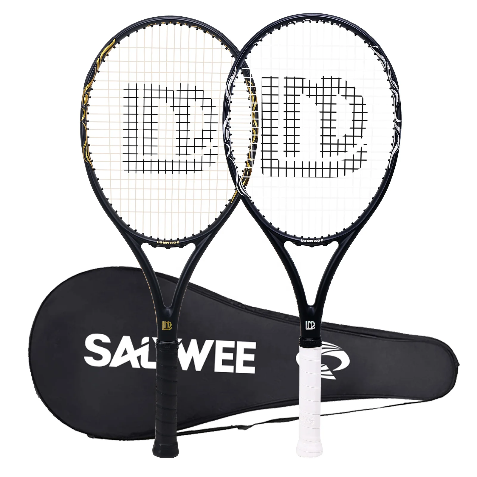 100% Full Carbon Fiber Tennis Racket Gungnir&Mjolnir 50-60lbs 290g Lightweight With Strung Grips For Ball Control Types acquets