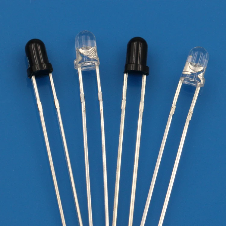 Инфракрасный светодиодный приемник с отверстиями 3 мм, 940 нм, инфракрасный прием 3 мм, 940 нм, светоизлучающая Диодная лампа