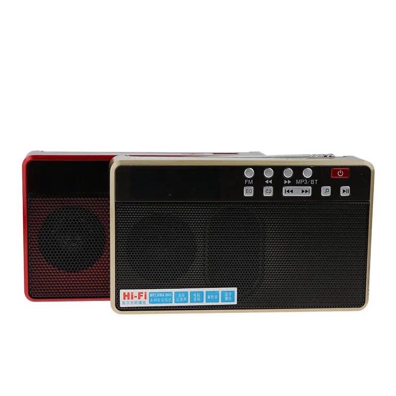 Новый дизайн, миниатюрный цифровой дисплей BT, динамик и FM-радио с USB/TF mp3-плеером