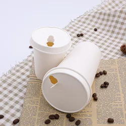 Biodegradable paper cup lid cover,Disposable craft paper lid,compostable coffee cup lid