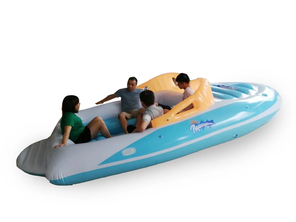 Body Six Person Inflatable Floating Island Inflatable Sportintg Boats Yacht Dock Thick Inflatable Floating Platform
