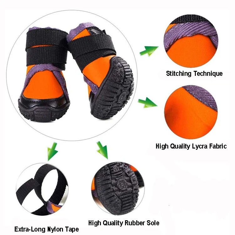 New Outdoor Keep Warm Non-Slip Big Pet Boots Dog Shoes Waterproof Booties for Outdoor Dog Shoes for Medium to Large Dogs
