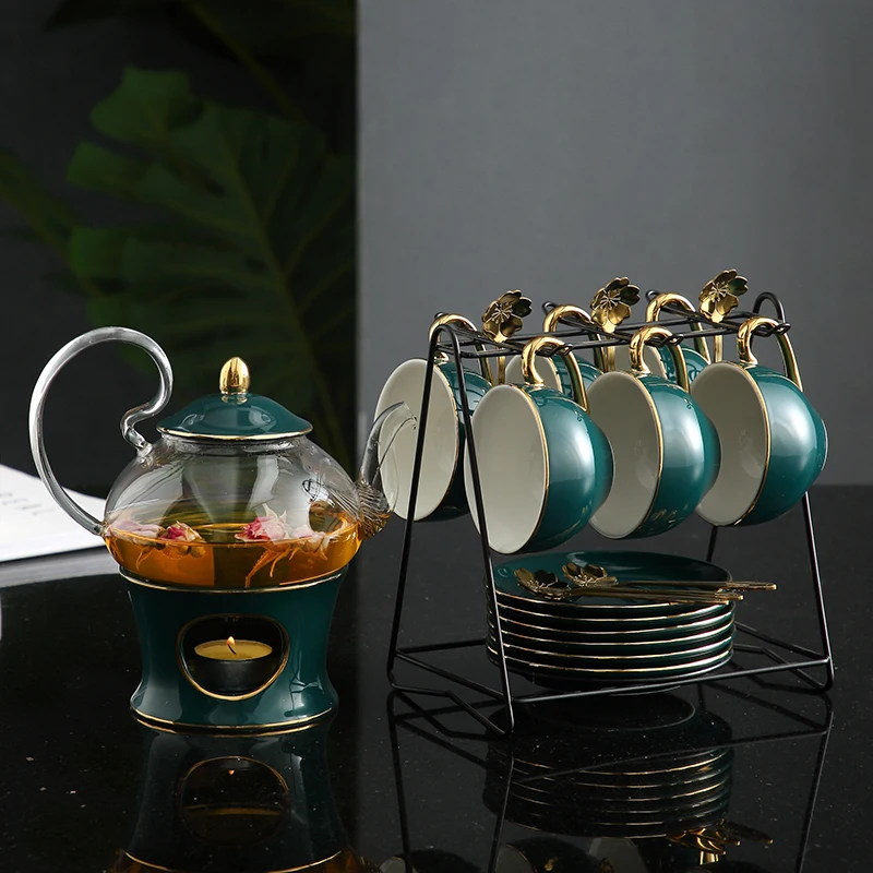 1 pot and 6 cup ceramic porcelain coffee  of cups and pot for hotel mug milk tea cup