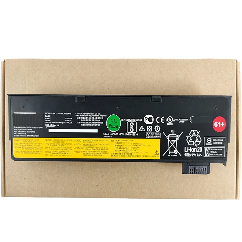 Laptop battery wholesaler icr18650 4400mAh 10.8V 48WH 6cell T480 T570 T580 P51s 01AV425 for Lenovo Laptop Battery T470 61+