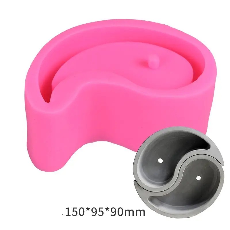 New Design Terrace Potting  Flower Pot Crystal 3d Diy Baking Decorating Craft  Silicone Succulent Clay Soap Cake Molds