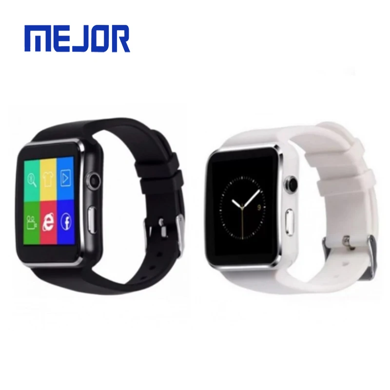 Soft black wearfit phone watches X6 mobile Reloj wrist band X7 orologio Sports rubber smartwatch