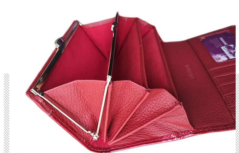 HR148 New Genuine Leather Wallet for Women Coin Wallet Female Retro Luxury Handbag Ladies Evening Party Classic Handheld Purse