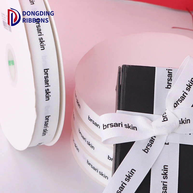 Wholesale Factory Direct High Density 25mm Polyester Ribbon Customized With Logo Gift grosgrain Ribbon For Packing