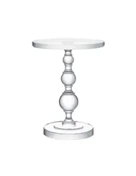 Clear Acrylic side table ,  modern small accent acrylic table