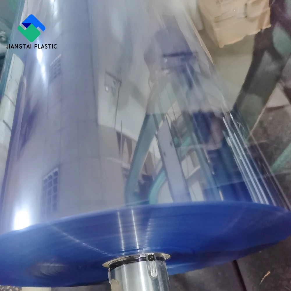 Jiangtai 0.35mm blister packing PVC film clear rigid PVC roll