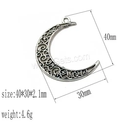 antique silver color plated DIY Zinc Alloy Hollow jewelry Pendants different styles for choice 40x30x2.1mm 1668204